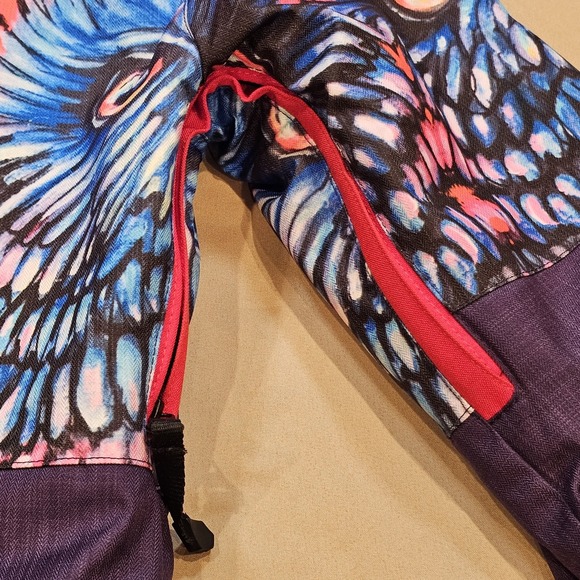 Volcom Snowboard Ski Jacket Women S Owl Insulated Mid-length Hood Zip Pockets - Picture 16 of 16